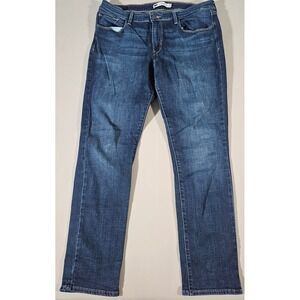 Levi's Mid Rise Skinny Jeans Womens 14M W32 L32 Dark Wash Blue Denim